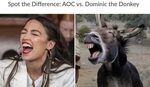 Spot the Difference: AOC vs. Dominic the Donkey