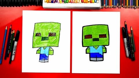 How To Draw A Minecraft Zombie - Art For Kids Hub