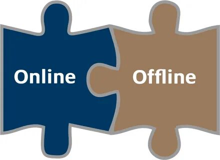 It's Not A Battle Between Online Or Offline - Sign Clipart -