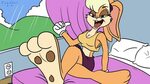 Lola Bunny's Feet In Bed by LavalTheScurrier -- Fur Affinity