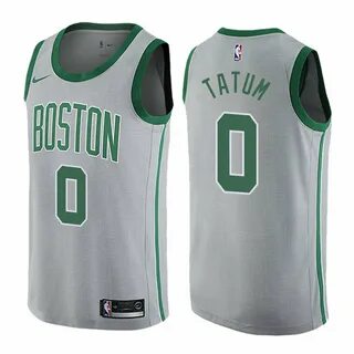 Boston Celtics Jayson Tatum #0 Gray City Edition Stitched Je