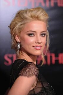 More Pics of Amber Heard Messy Updo Wedding hair and makeup,