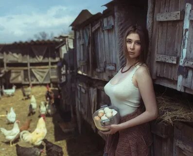 Sexy Farm girl by David Dubnitskiy - XiaoGirls