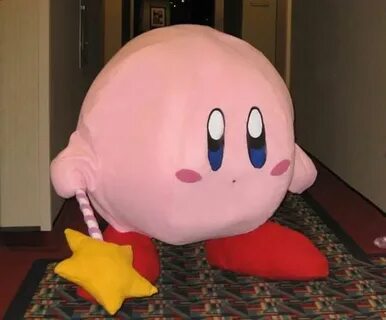 Kirby cosplay. Yes, I believe there is a person in there. O.