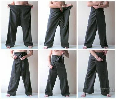 Thai Fisherman Pants Yoga Pants Plain Color Men / Women Thai - Etsy Брюки на зав