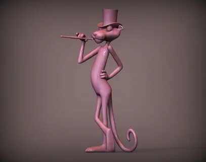 pink panther 3d print model 3D Принт Модели in Статуэтки 3DE