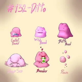 #132 - Ditto Subspecies Pokemon, Pokemon breeds, Cute pokemo