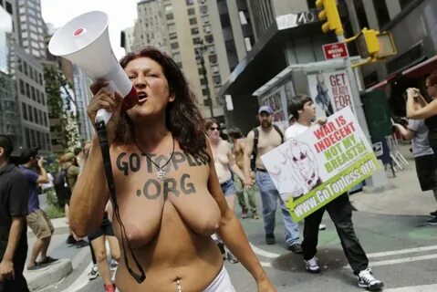 Look: Women bare breasts in NYC for GoTopless Day - UPI.com