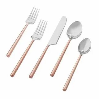 Vista Hammered Copper Flatware Set in 2019 Best cutlery set,