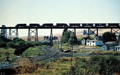 MILW, Tekoa, Washington, 1978 Westbound Milwaukee Road freig