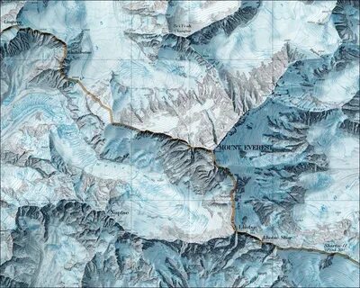 Topographic Map Of Mt Everest Zip Code Map