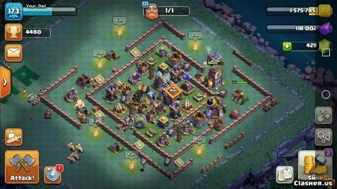 Copy Base Builder Hall 9 BH9 diamond base +4000 trophies Wit