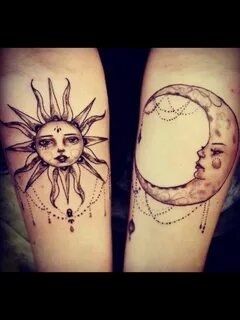 Sun and moon Sun tattoos, Friend tattoos, Matching tattoos