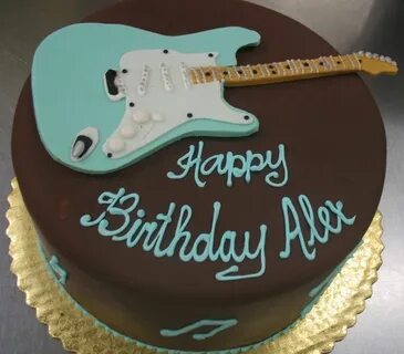 Happy Birthday Alex! Cake, Guitar cake, Graduation cakes