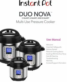 Duo Nova 3, 6 & 8 Quart - Instant Pot Instant pot, Instant p