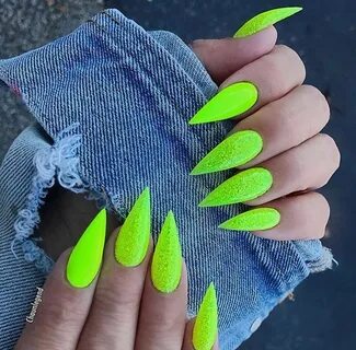 Pin by Ellure Cosmetics on N A I L S Neon green nails, Acryl