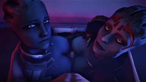 asari, liara t'soni, samara (mass effect), mass effect, sfm, source fi...