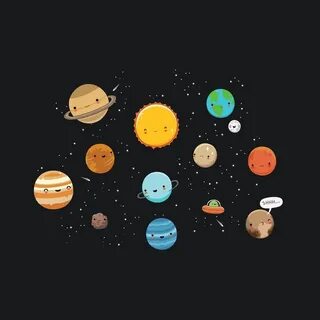 Cute solar system Art Print by Wawawiwa design - X-Small Sol