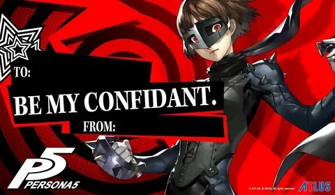 Atlus USA Releases Persona 5 Themed Valentine's Day Cards - 