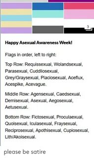 3 Happy Asexual Awareness Week! Flags in Order Left to Right