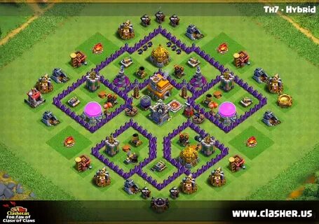 Town Hall 7 - FARMING Base Map #18 - Clash of Clans Clasher.