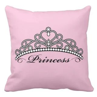 Princess Tiara Pillow Cases,Crown Canvas Decorative Cushion 