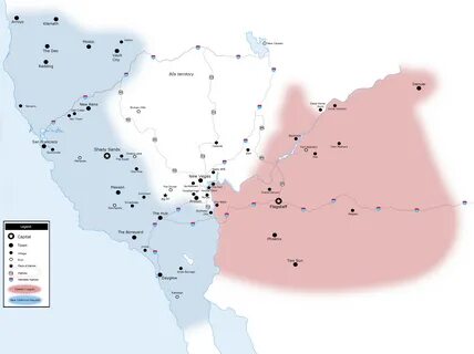 Fallout West Coast Map - Globe Map Of Usa