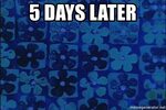 5 days later - spongebob time card Meme Generator