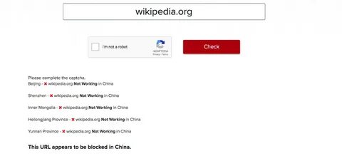 Wikipedia Currently Down in China - That’s Beijing