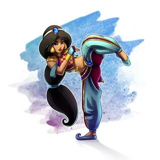 ArtStation - Capcom vs. Disney: Jasmine+Juri