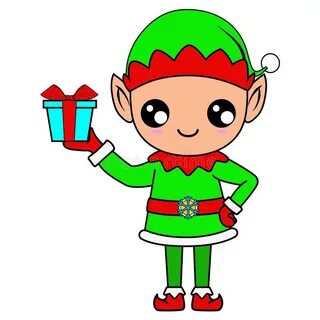 Elf Standing Illustration : Cute Christmas Elf Sublimation S