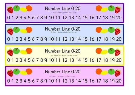 Fruit Number Line 0 to 20 - Printable Teaching Resources - P