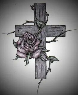 Roses cross Tattoos