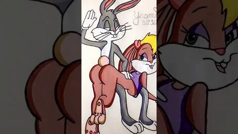 Bugs Bunny Spanking Lola Bunny Acrylic Painting By Yasmin - 