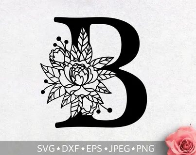 B Monogram Svg File Free - Layered SVG Cut File