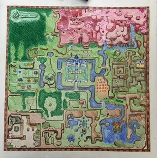 I drew the entire Hyrule map from A link Between Worlds - Im