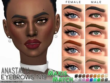 The Sims Resource - Maxis Match Eyebrow Pack N02