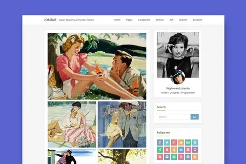 Jomblr - Clean Responsive Tumblr Theme.