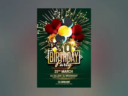 Birthday Party Flyer on Behance