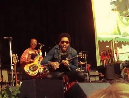 Oooops! Lenny Kravitz Flashes Family Jewels To Crowd In Stoc