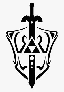 The Legend Of Zelda - Tattoo Zelda Sword And Shield, HD Png 