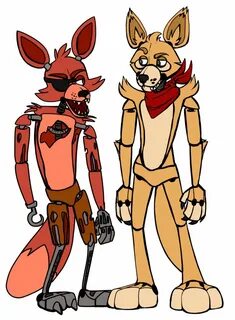 That's foxy and Collin the collie my other Oc animatronic Fn