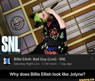 SNI. Billie Eilish: Bad Guy (Live) - SNL Saturday Night Live