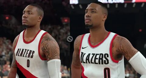 NBA 2k18 NBA 2k17 Screenshot Comparison - Damian Lillard Hoo