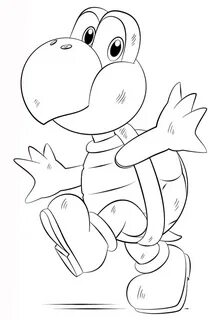 Cute Koopa Troopa Coloring Page - Free Printable Coloring Pa