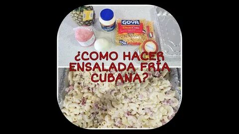 ENSALADA FRIA CUBANA - YouTube