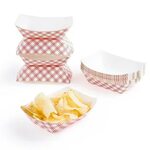 ✔ 150 Disposable Cardboard Paper Food Tray Boat Baskets 2.5l