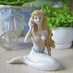 Beautiful Ocean Princess Mermaid Sitting Figurine Collectibl