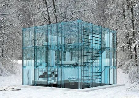Ultra Minimal Glass House Melhor arquitetura, Casas incomuns