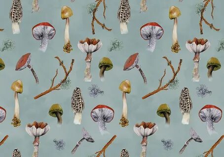 Mushroom Forest Wreath + Pattern on Behance